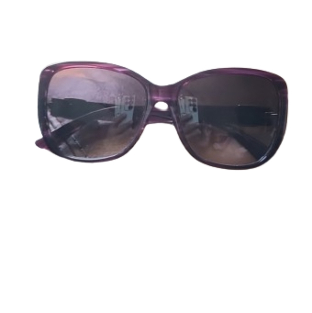 Salvador Ferragamo square stripes sunglasses color purple